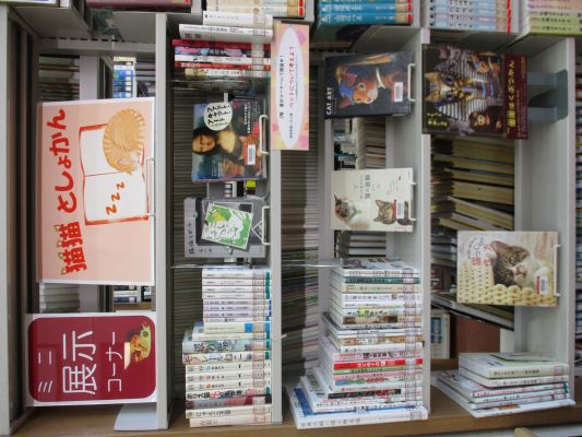 1階ミニ展示コーナー　「猫猫としょかん」